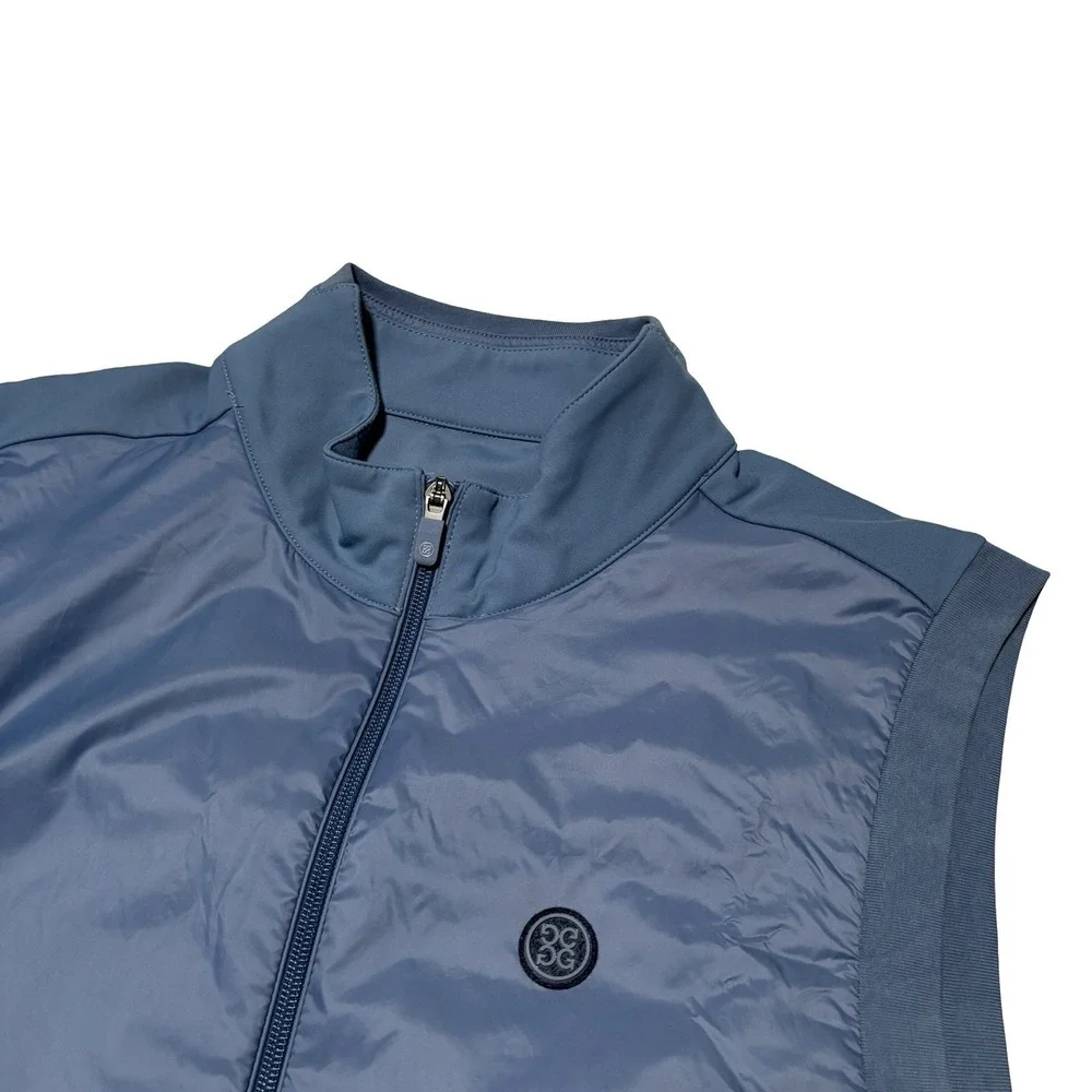 G/Fore Men's Interlock Performer Vest Stretch Tech Blue *Stained* Size XL 24x30